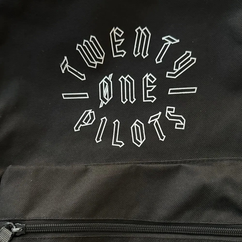 Hot Topic Twenty One Pilots Skeleton Clique Backpack Black Book Bag EUC